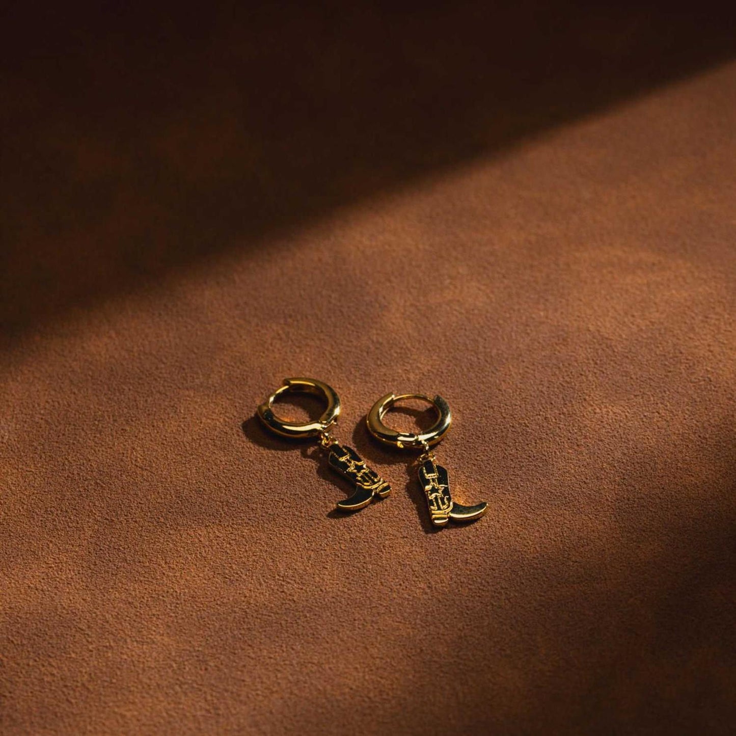 Cowboy boot charm earrings