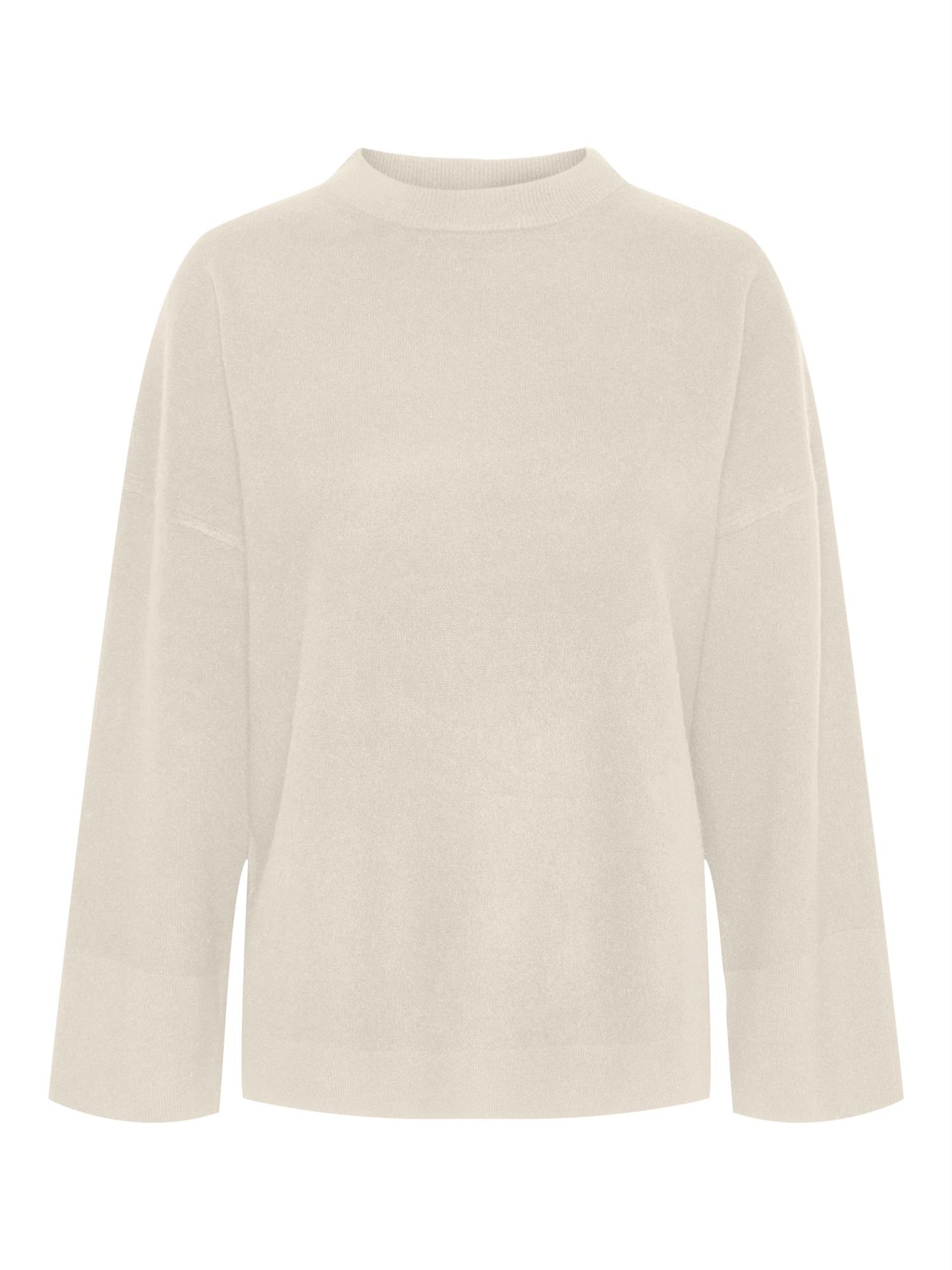 YASEMILIE O-NECK KNIT PULLOVER - BIRCH