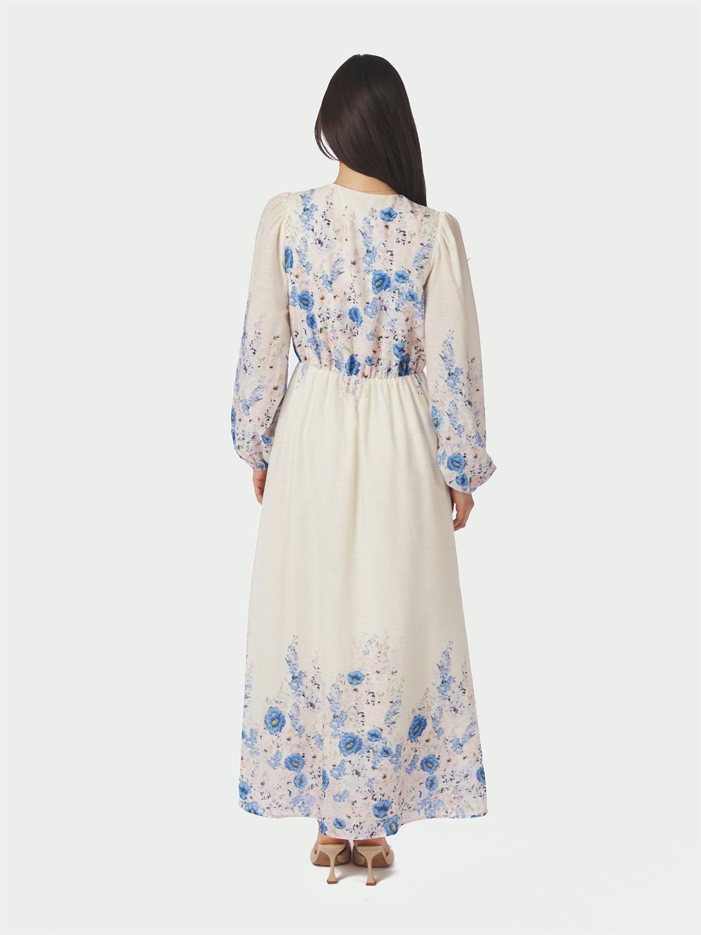Silfi Flower Print Dress - Blue