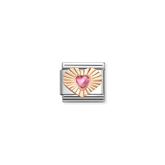 LINK, ROSE GOLD HEART PINK HEART