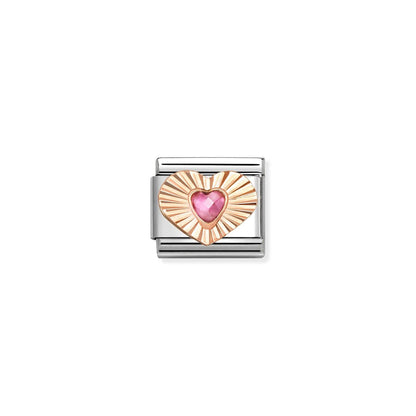 LINK, ROSE GOLD HEART PINK HEART