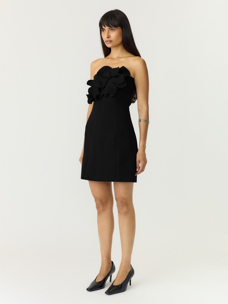 YASSHARMA BANDEAU DRESS S - BLACK