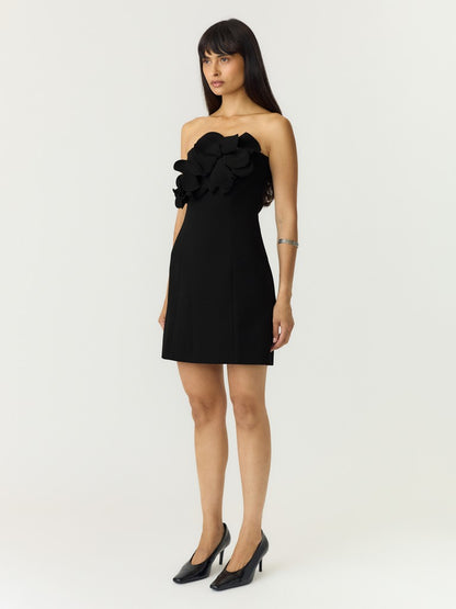 YASSHARMA BANDEAU DRESS S - BLACK
