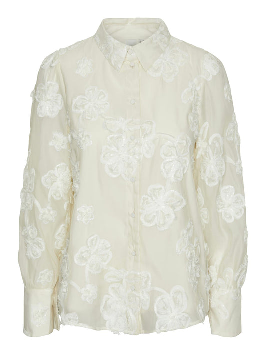 YASFRIMA LS SHIRT - GARDENIA