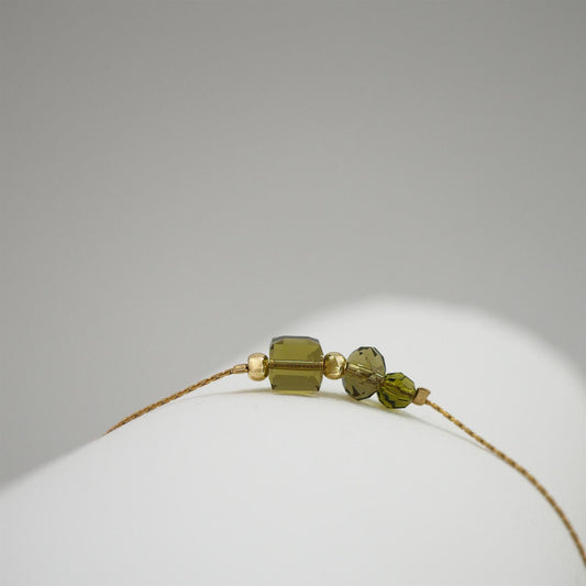 Dainty Crisp Olive Twist Bracelet