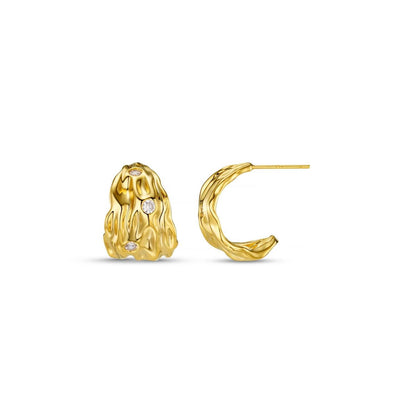 Molten tapered crystal earrings