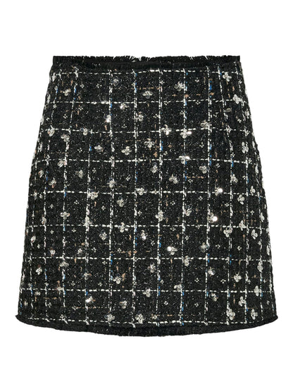 YASVALENDA MHW TWEED SKIRT - BLACK
