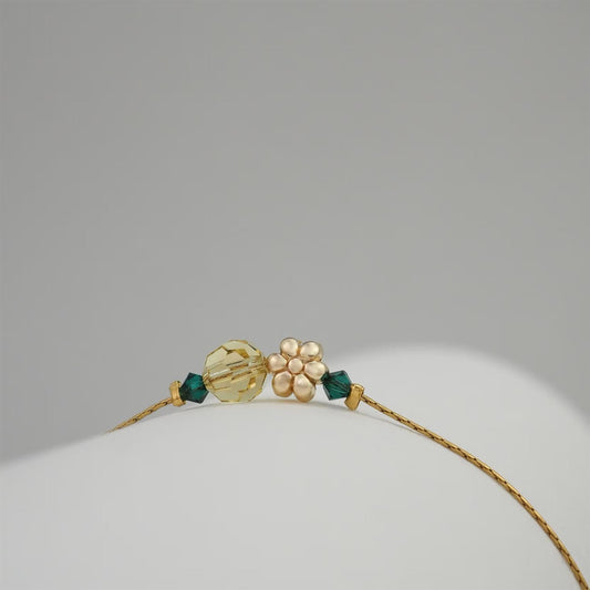 Dainty Lemon Flower Twist - Yellow / Green