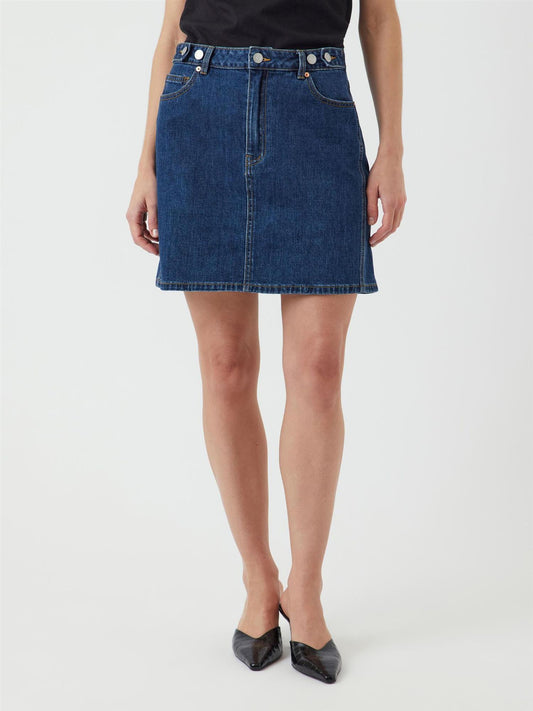 YASLIRA DENIM SKIRT - MEDIUM BLUE DENIM