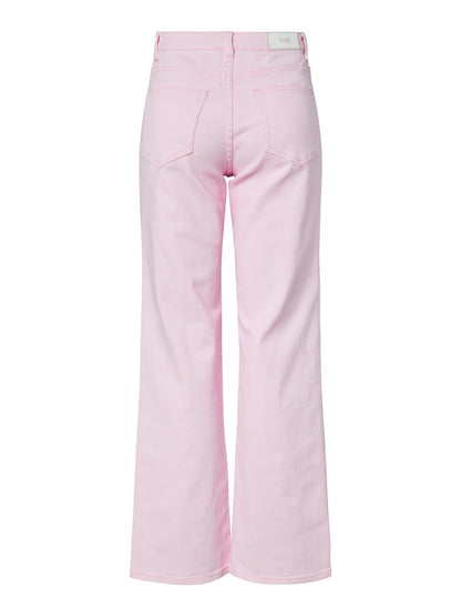YASPIRA HW STRAIGHT PINK JEANS - BALLERINA