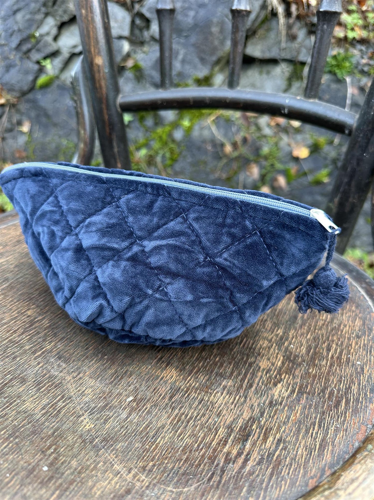 Sminkemappe Velur - Indigo
