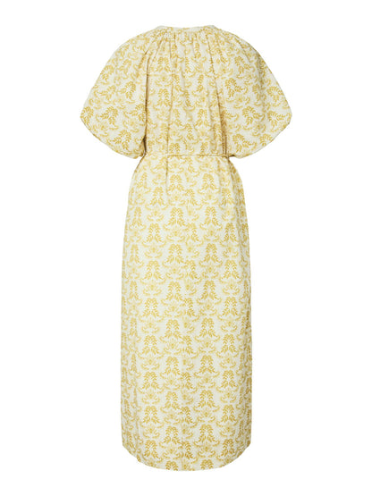 YASCOLEA 2/4 LONG DRESS - PRISTINE/COLEA PRINT