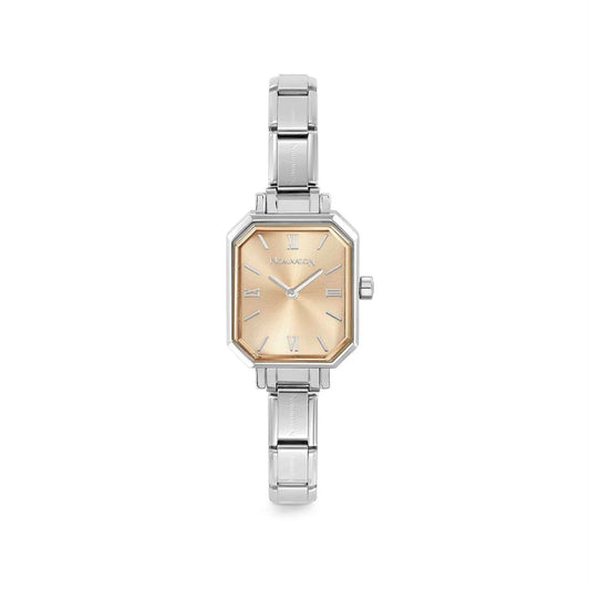 Rectangular Watch - Silver Yellow Gold