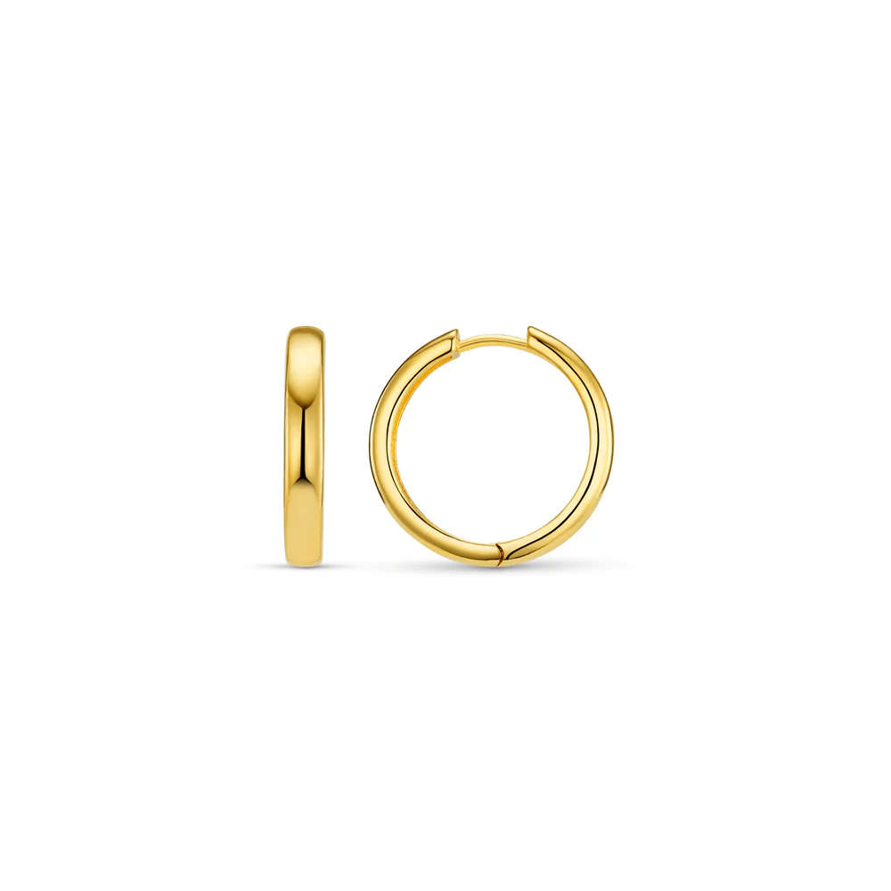 Domed Clean Small Hoop Earrings
