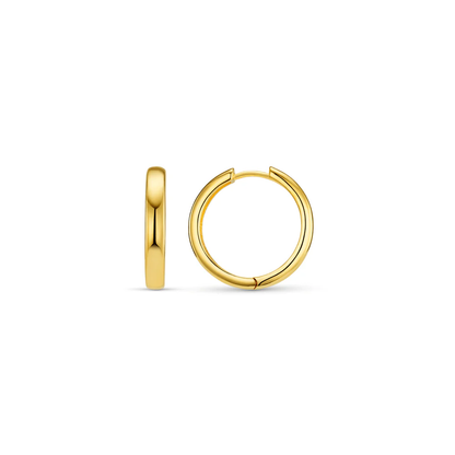 Domed Clean Small Hoop Earrings