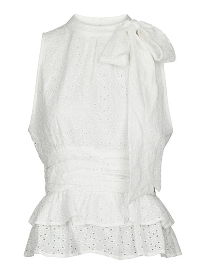 Ansol Emb Top - Off White