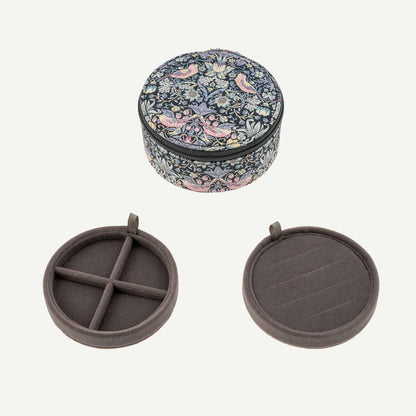 Jewelry Box Round mw - Liberty Strawberry Thief Black