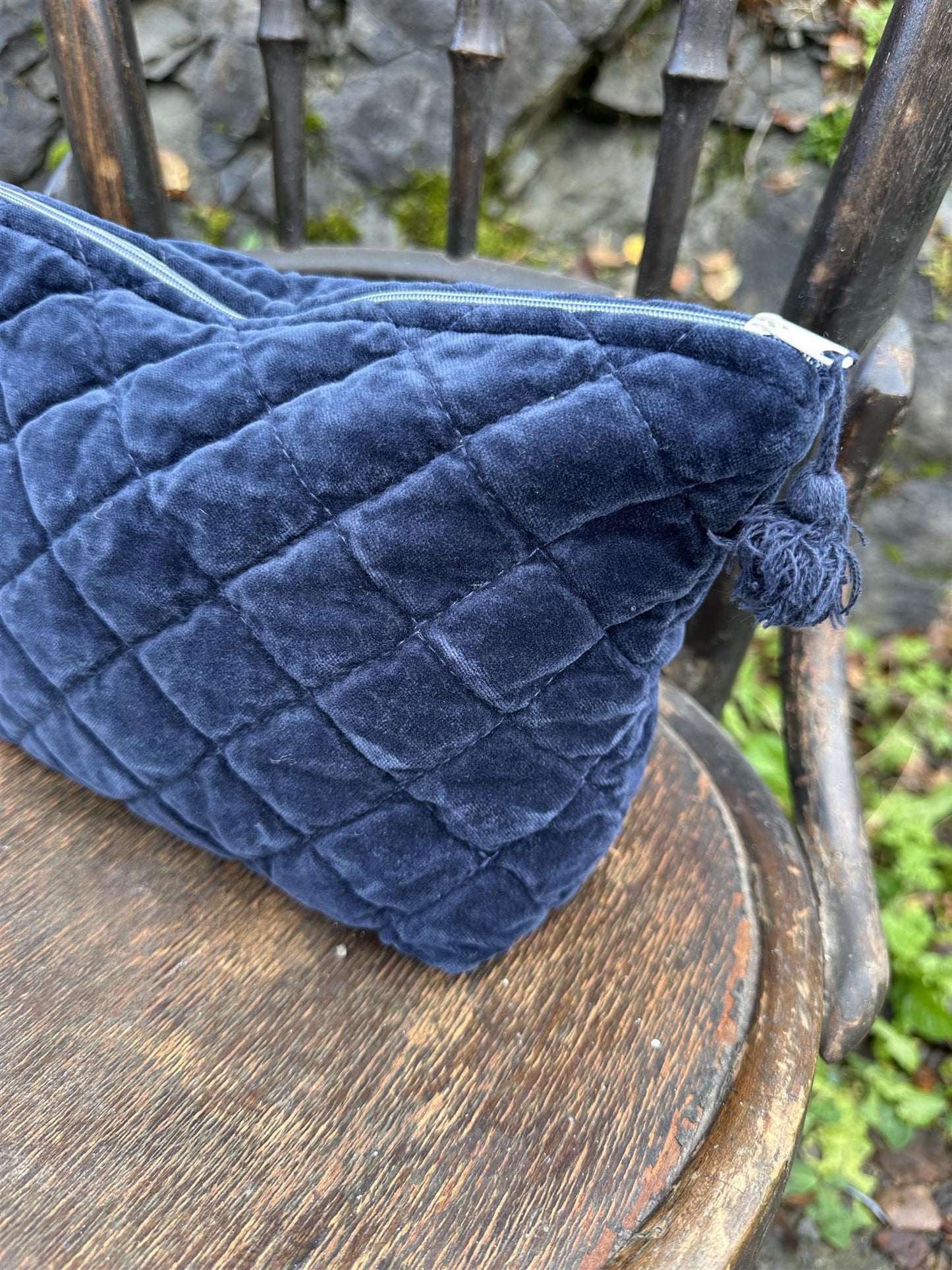 Toalettmappe Velur - Indigo
