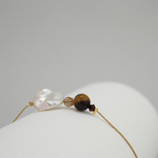 Earty Pearl Bracelet Brown