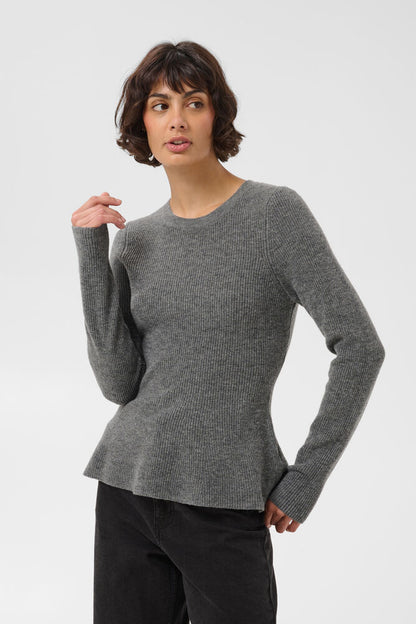 Carina PW Pullover - Medium Grey Melange
