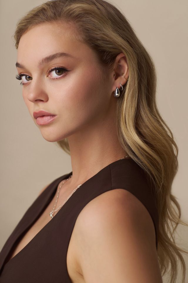 Polished Domed Taper Silver Hoops