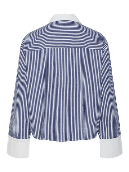 YASSTRIA  LS SHIRT - STAR WHITE/BLUE STRIPE