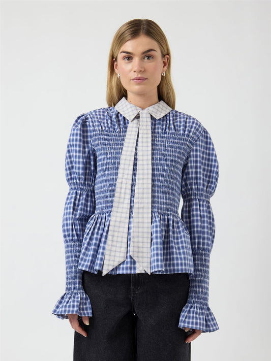 YASBEKKA LS SMOCK SHIRT - NAVY MIX