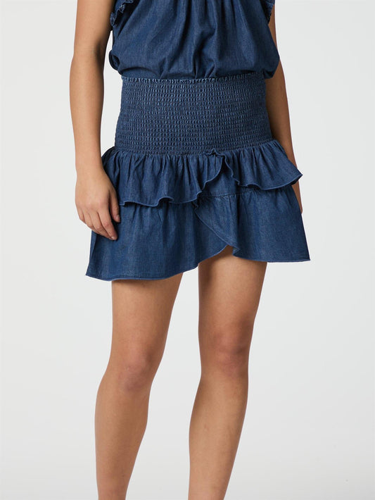 Carin Denim Skirt - Blue
