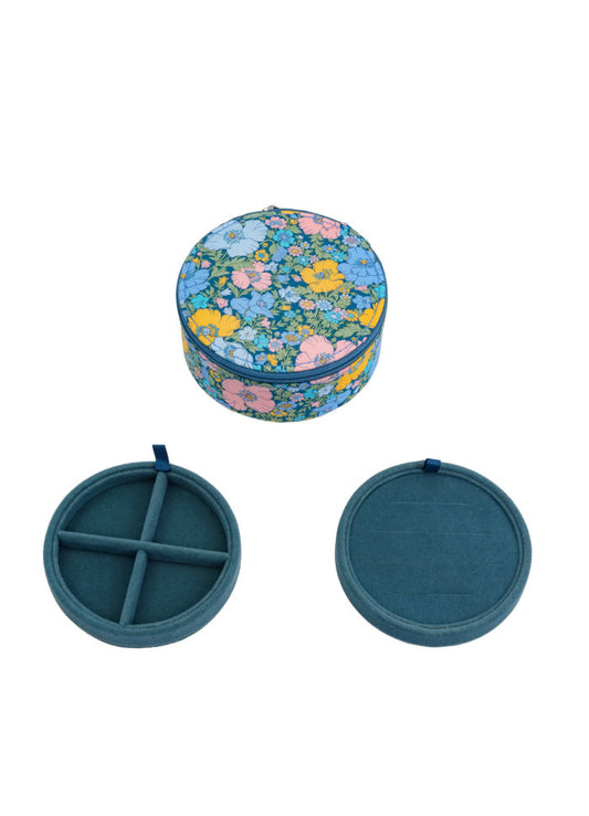 Jewelry Box Round mw - Liberty Meadow Song Blue