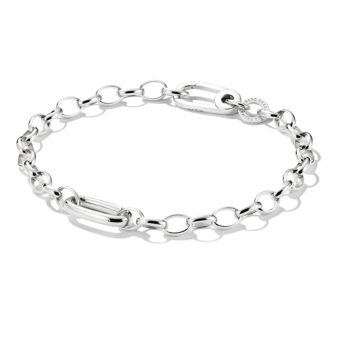 Charm Bracelet With Connect Link Silver