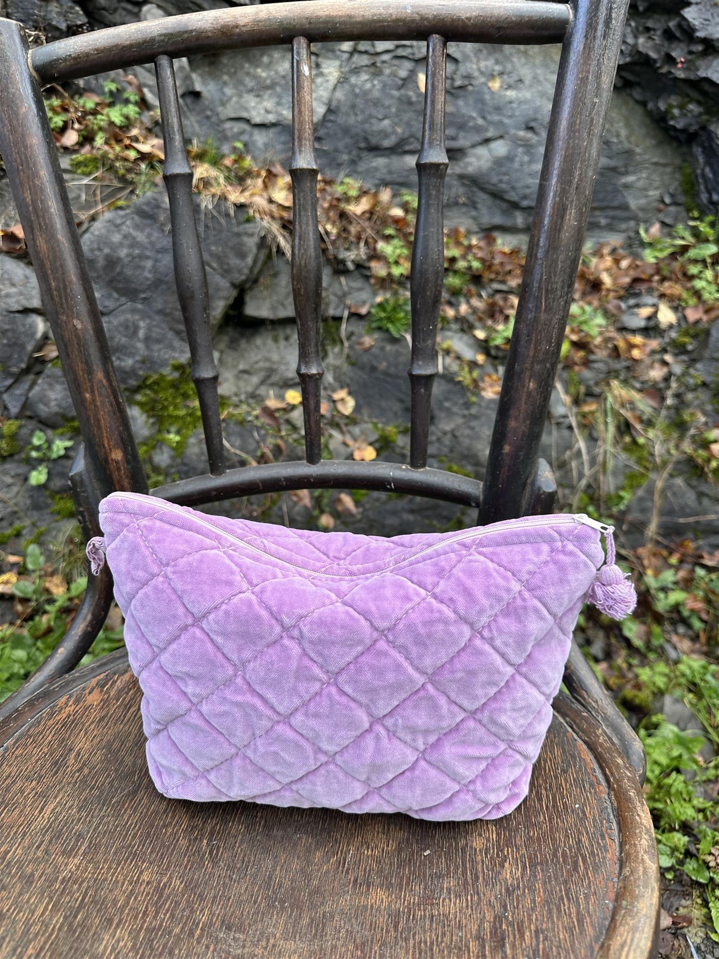 Toalettmappe Velur - Lilac