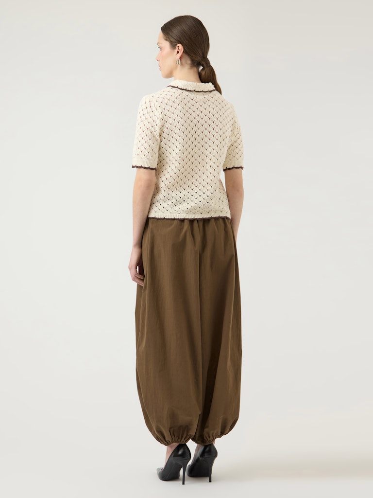YASLINGO SS KNIT POLO TOP