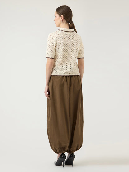 YASLINGO SS KNIT POLO TOP