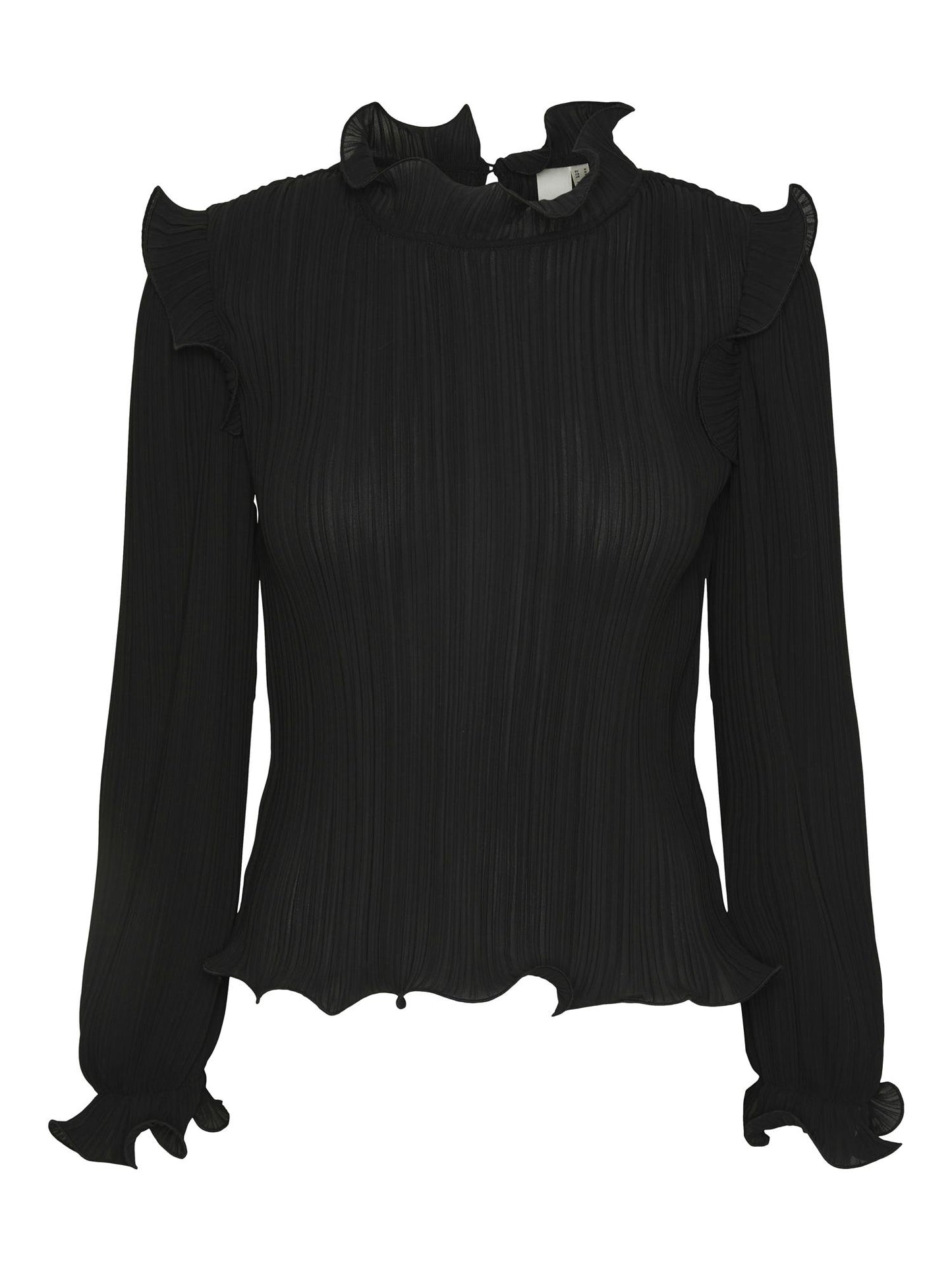 YASPHILINA LS HIGH NECK TOP - BLACK