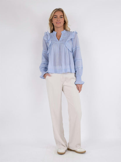 Aurika S Voile Blouse - Light Blue