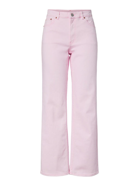 YASPIRA HW STRAIGHT PINK JEANS - BALLERINA