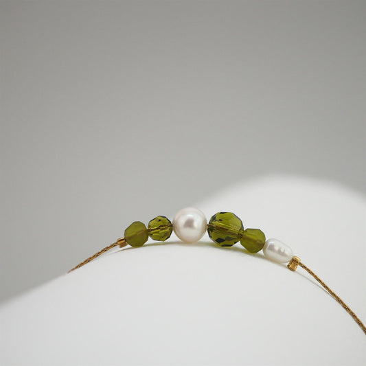 Dainty Crisp Olive Bracelet