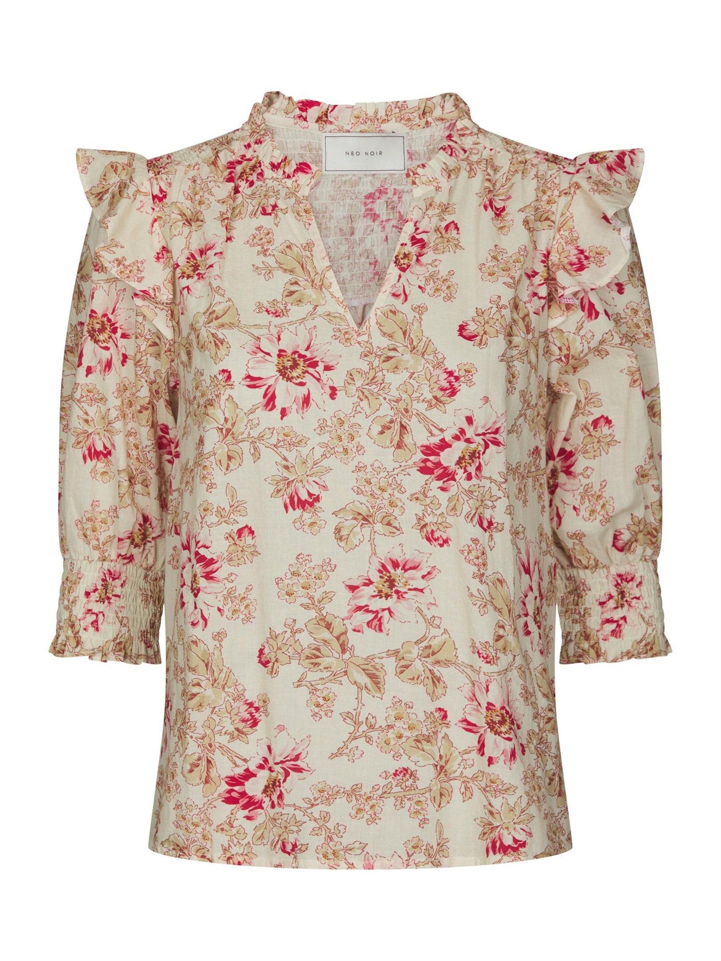 Davina Flower Rose Blouse - Rose