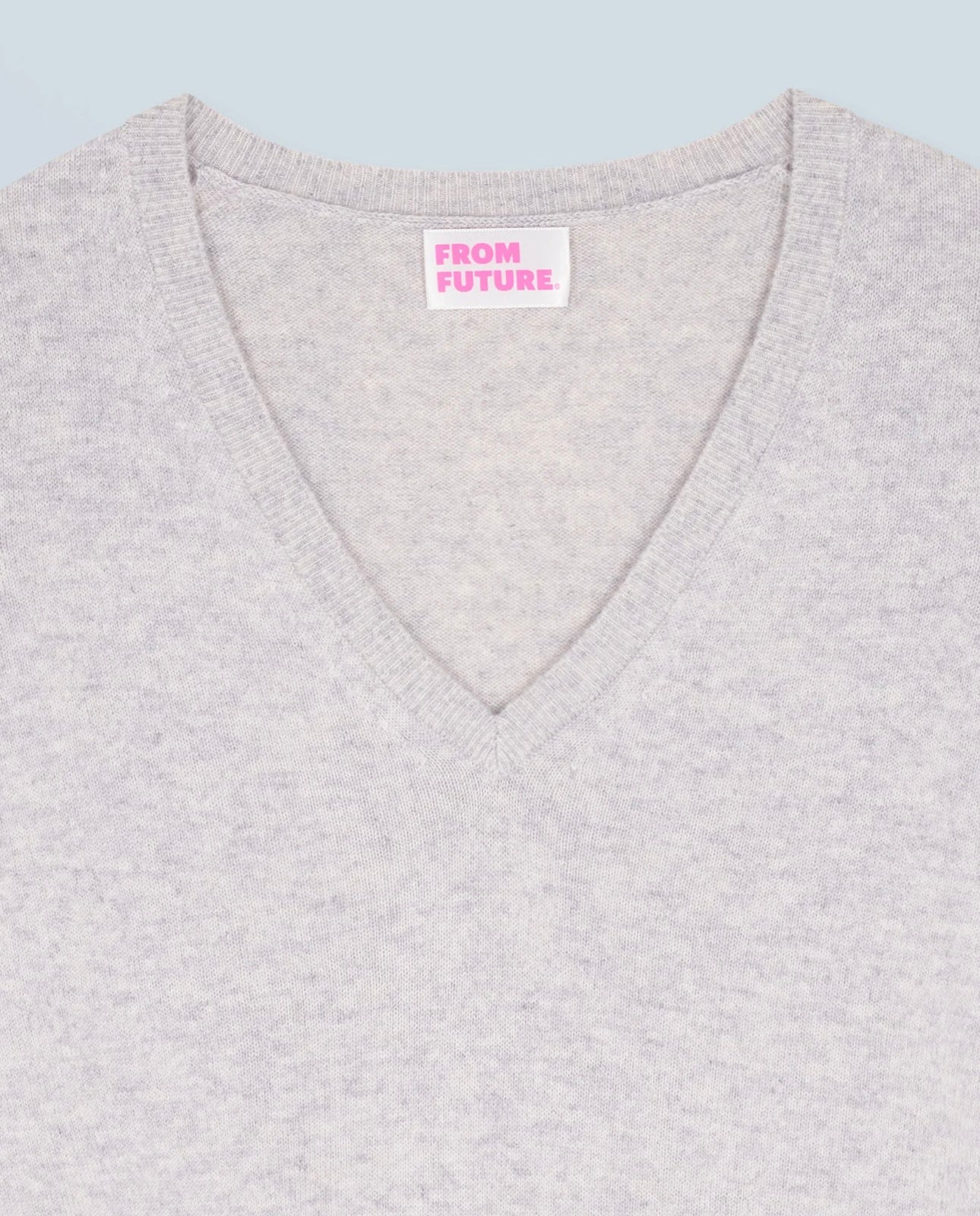 V-Neck Sweater Basic - Light Heather Grey