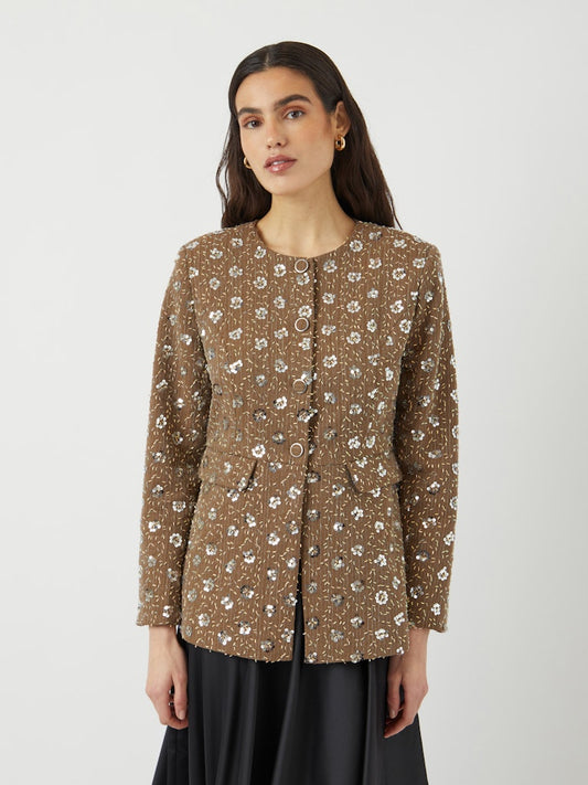 YASSOLLER LS BLAZER - TAUPE GRAY