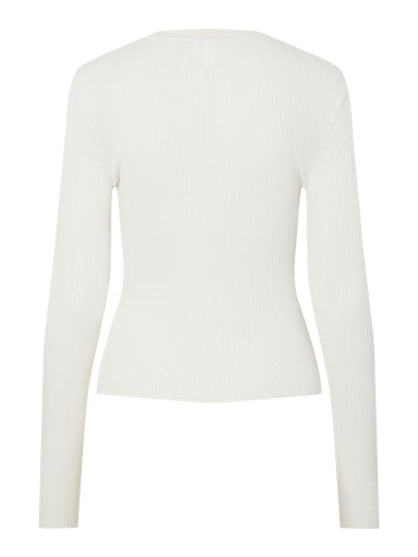 YASZOEY LS KNIT PULLOVER - STAR WHITE