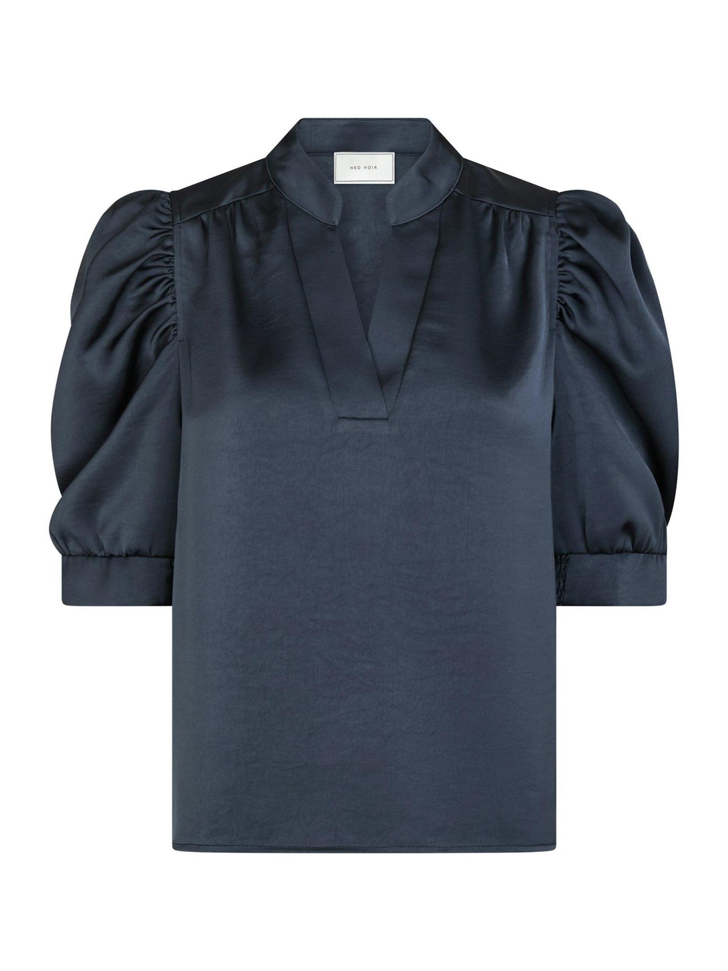 Roella Heavy Sateen Blouse - Midnight Blue