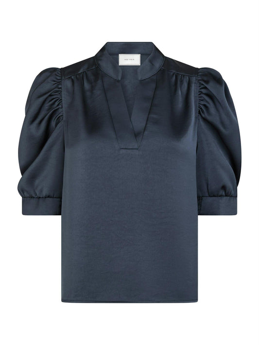 Roella Heavy Sateen Blouse - Midnight Blue