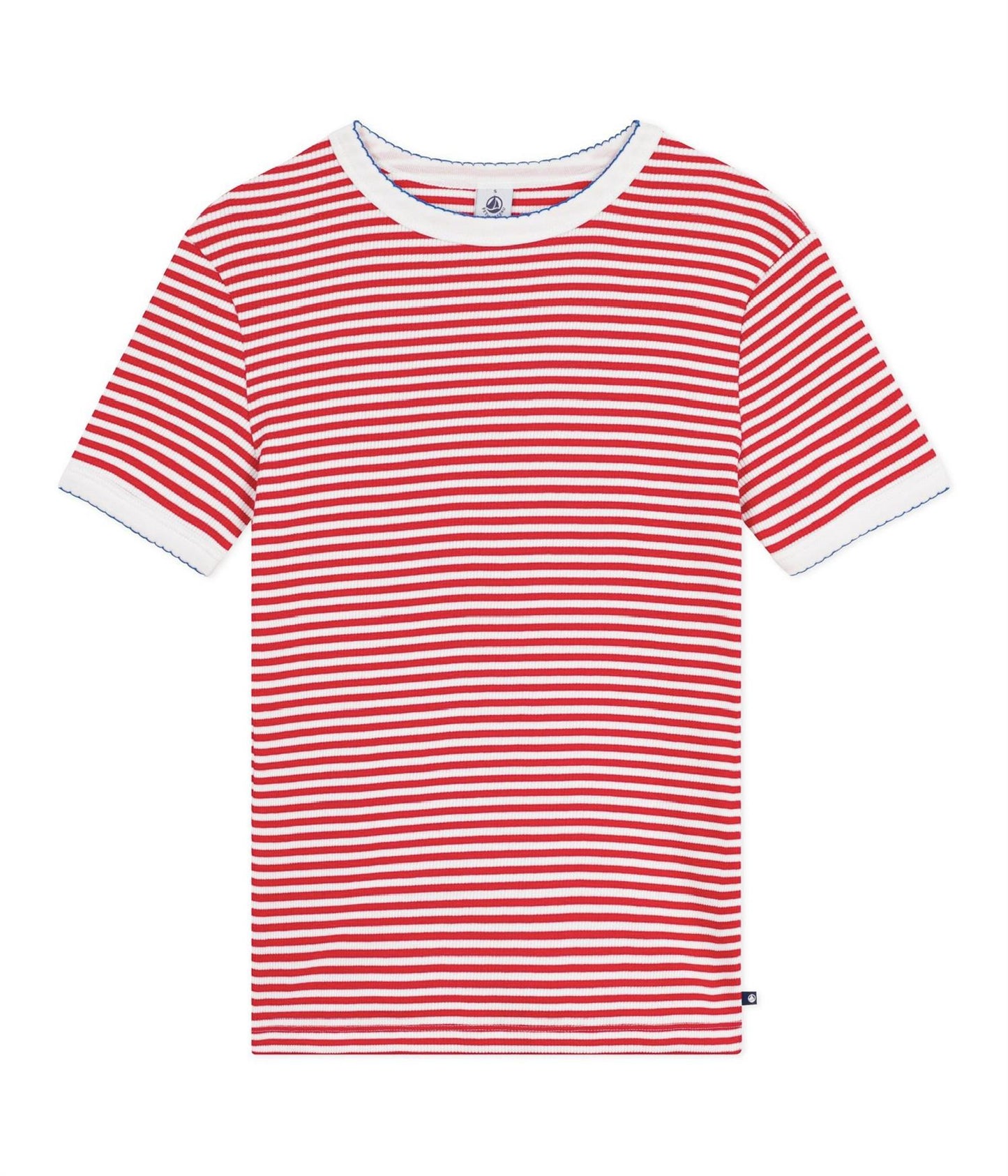 Tee-Shirt Ribbed Stripe - White / Red