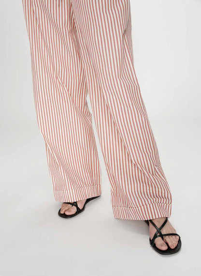 Volute Stripe Pants - Corail