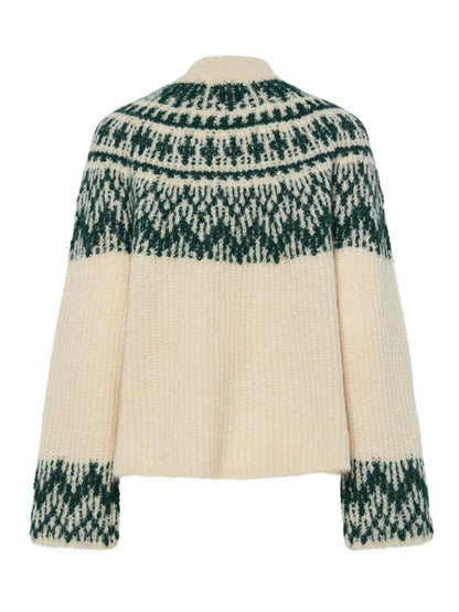 YASLIRI LS WOOL BLEND KNIT PULLOVER - PONDEROSA