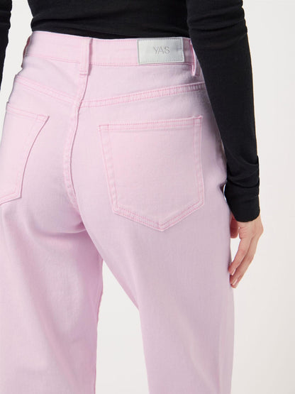 YASPIRA HW STRAIGHT PINK JEANS - BALLERINA
