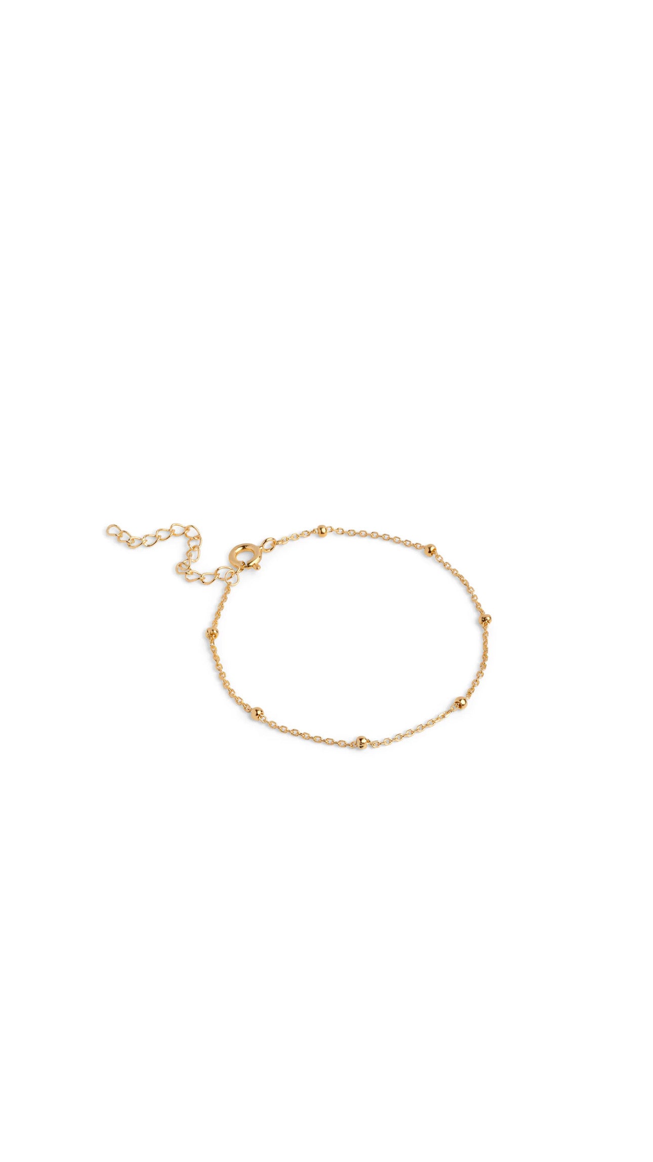 Beaded Chain Gold Bracelet
