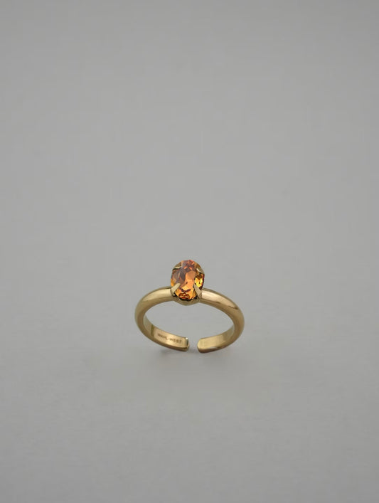 Oval Band Sunset Ring