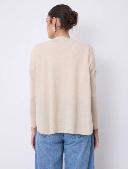 Alicia Cashmere Cardigan - Beige Chine